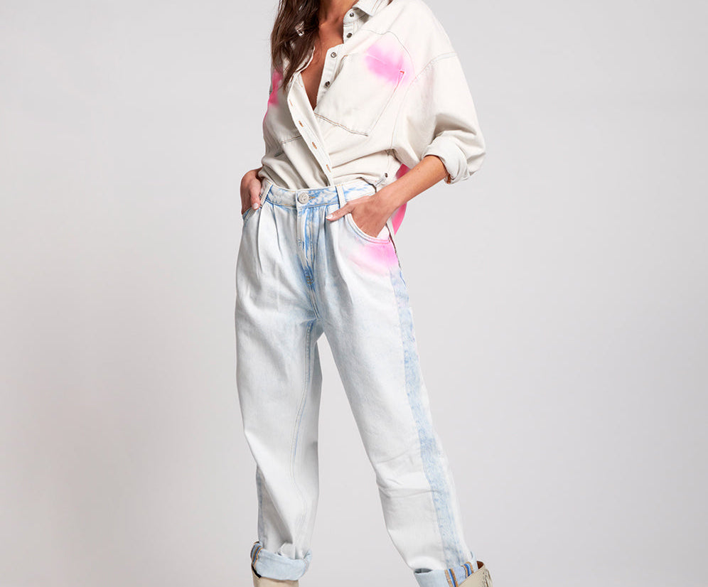 Smiths High Waist Wide Leg Denim Jeans - Classic