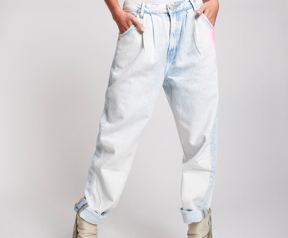 Smiths High Waist Wide Leg Denim Jeans - Classic