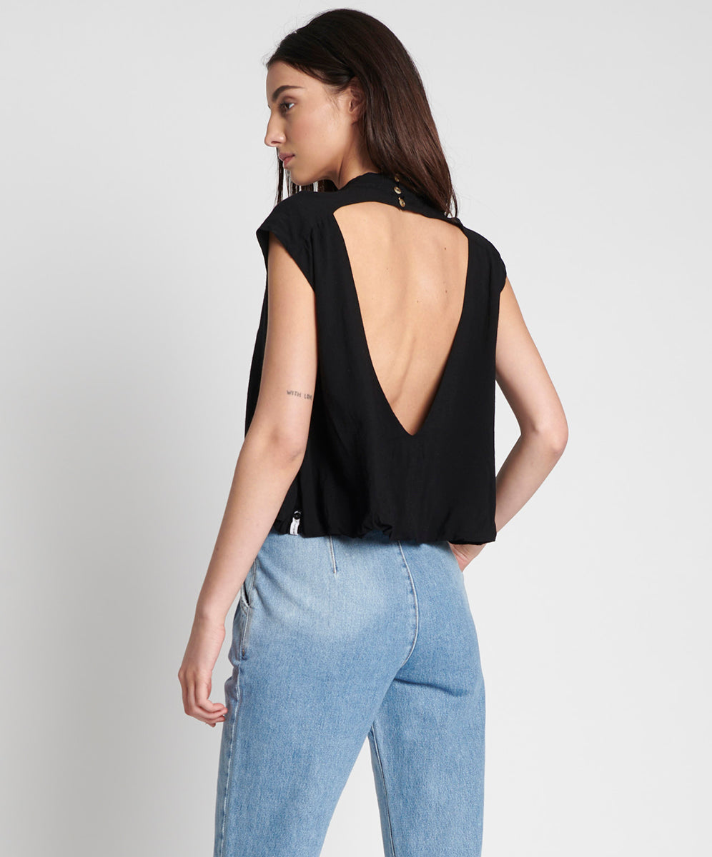 Products BLACK CREPE BUBBLE TOP