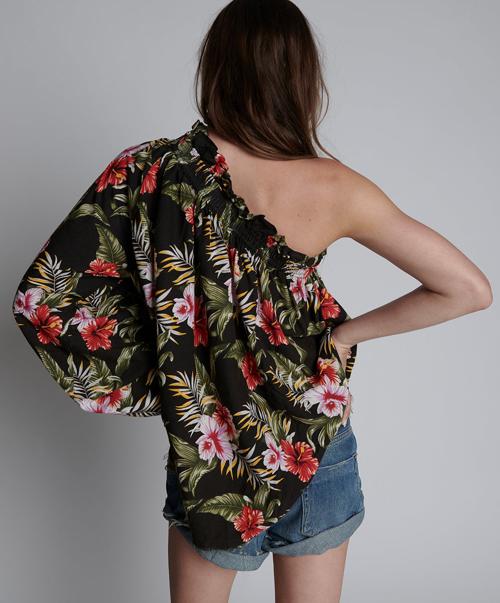 Products NIGHT FLOWER HAWAIIAN ONE SHOULDER TOP