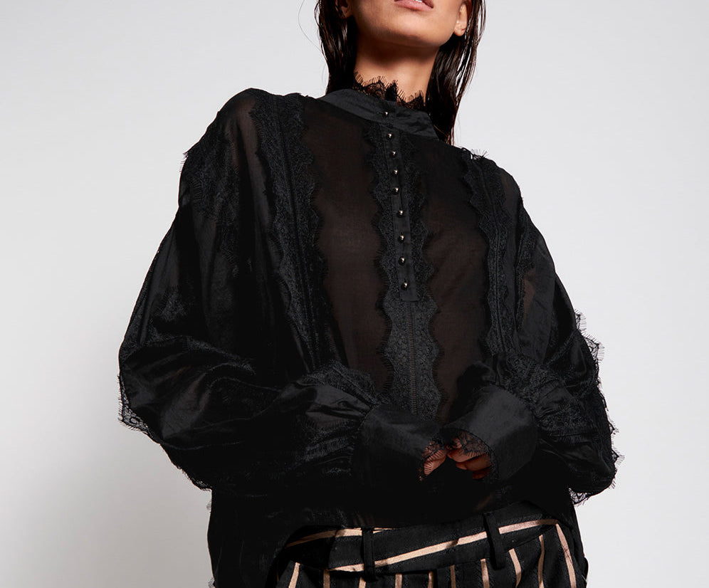 BLACK ETERNAL SPIRIT LACE TOP