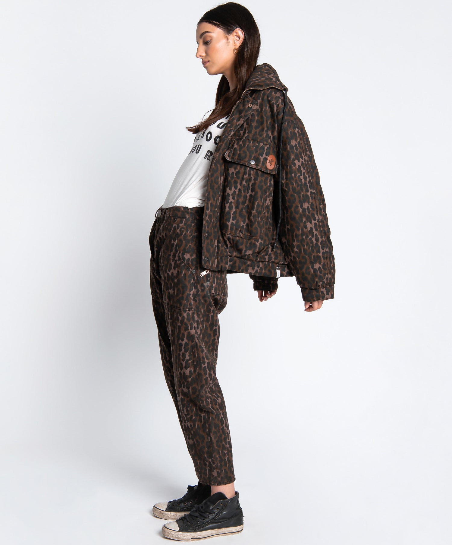 Products BRONZE LEOPARD PUFFA JACKET