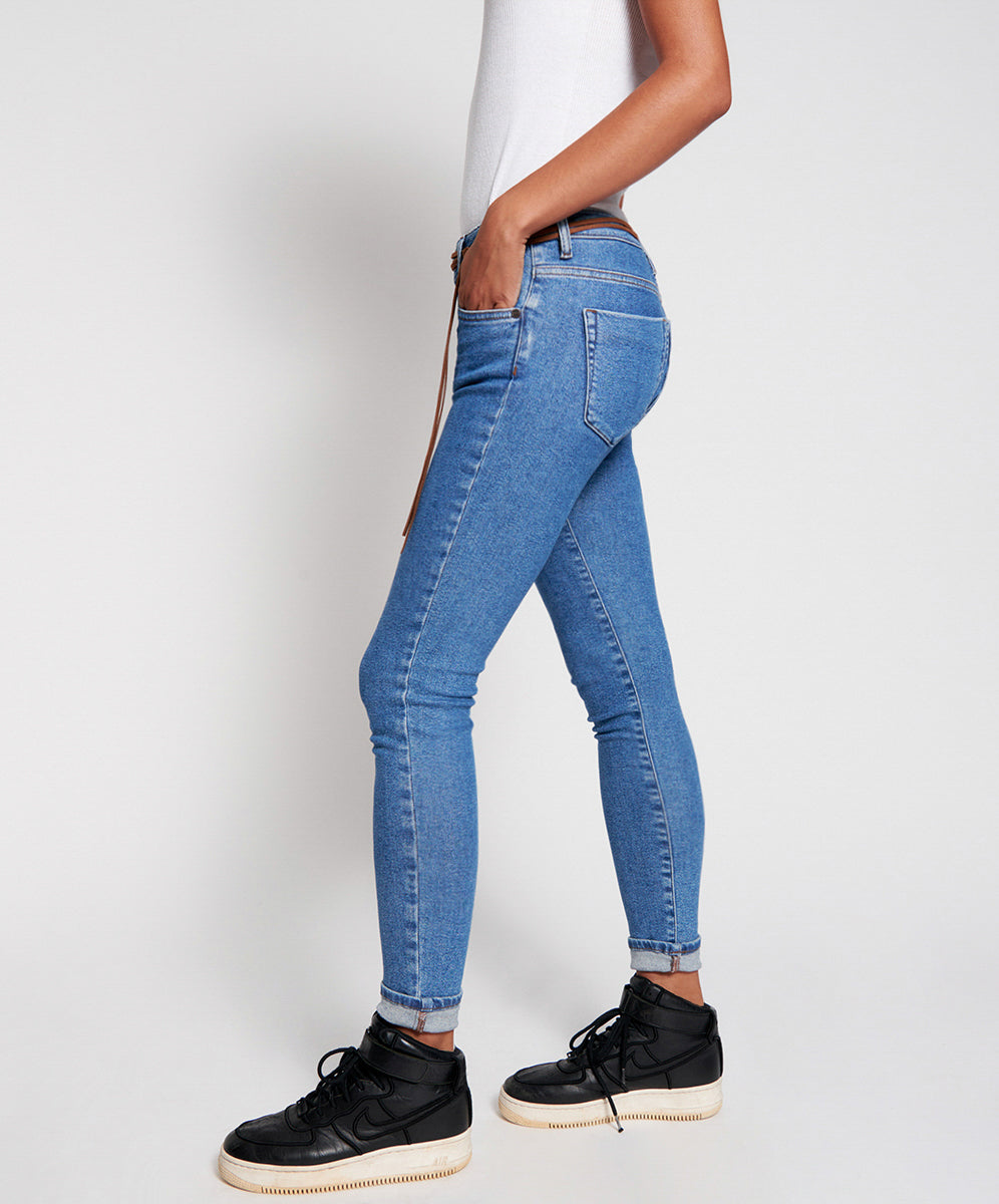Products Freebirds High Waist Rigid Skinny Denim Jeans - Miami Blue