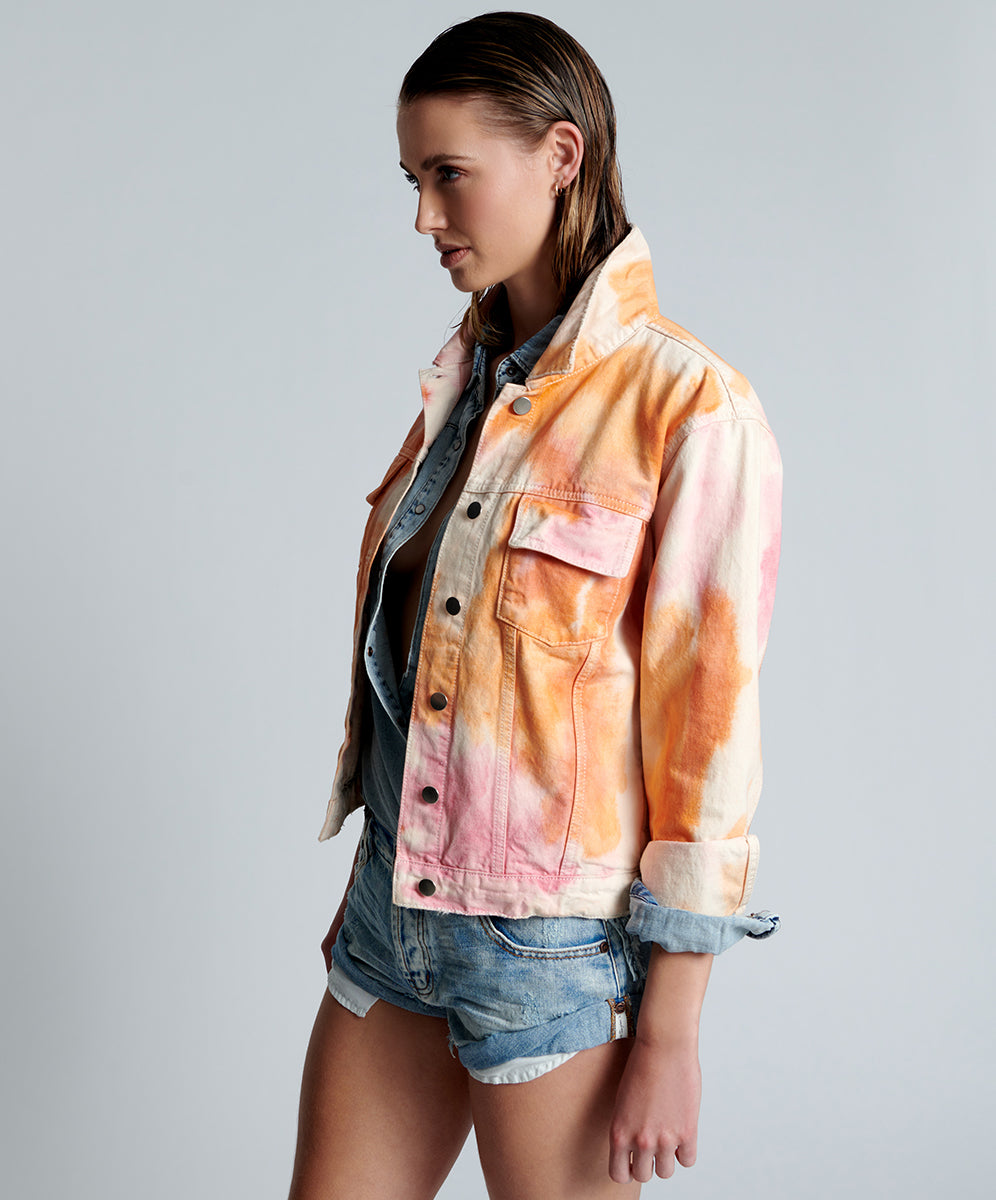 Products TIE DYE MIND FREQUENCIES DENIM TRUCKER JACKET