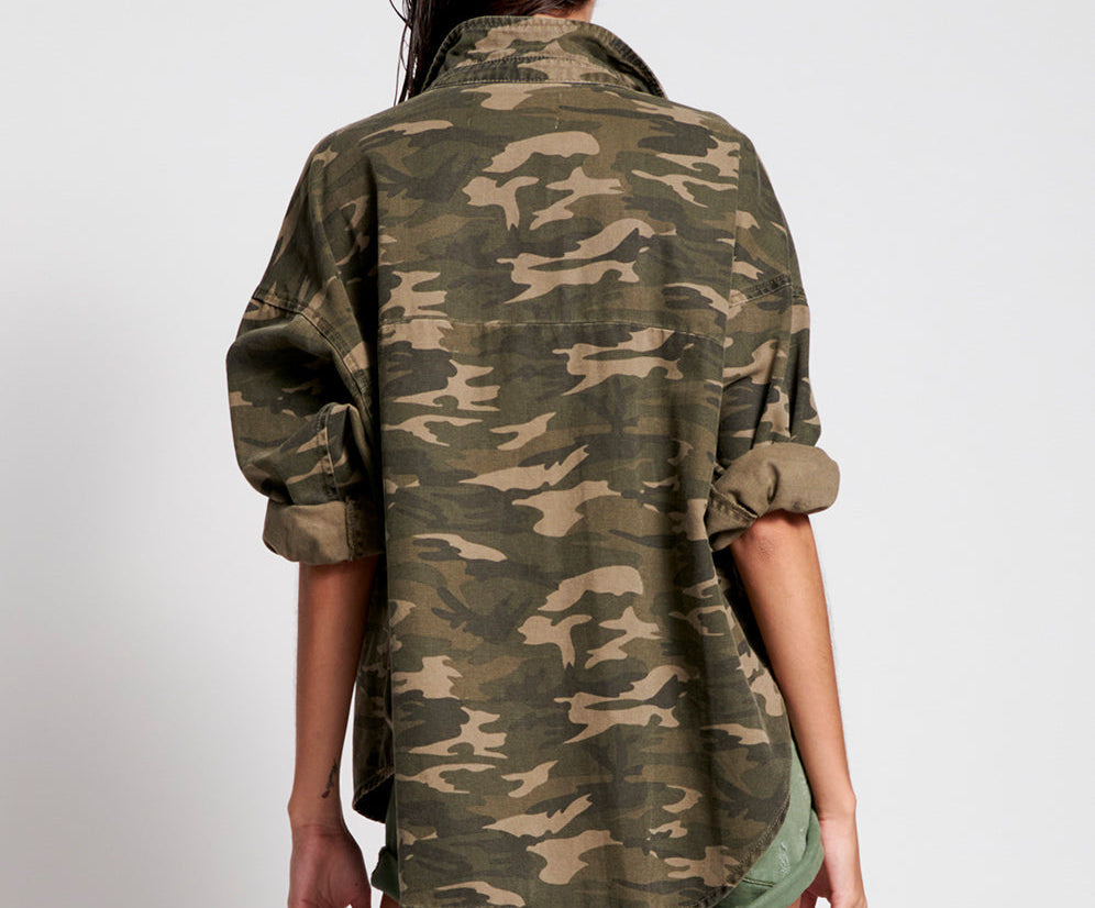 CAMO LONG SLEEVE DARIA SHIRT