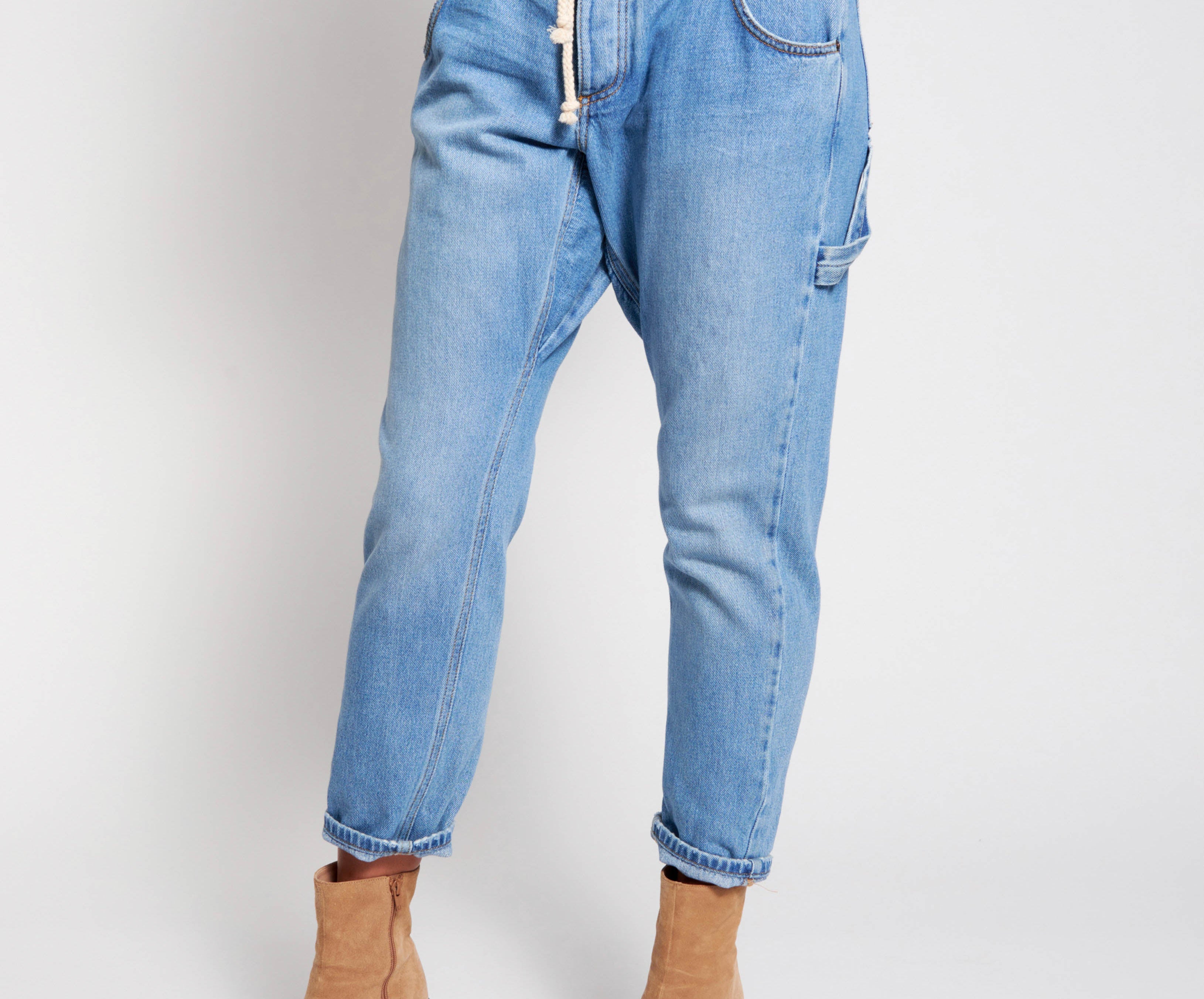 Workwear Shabbies Drawstring Boyfriend Jeans - Pacifica