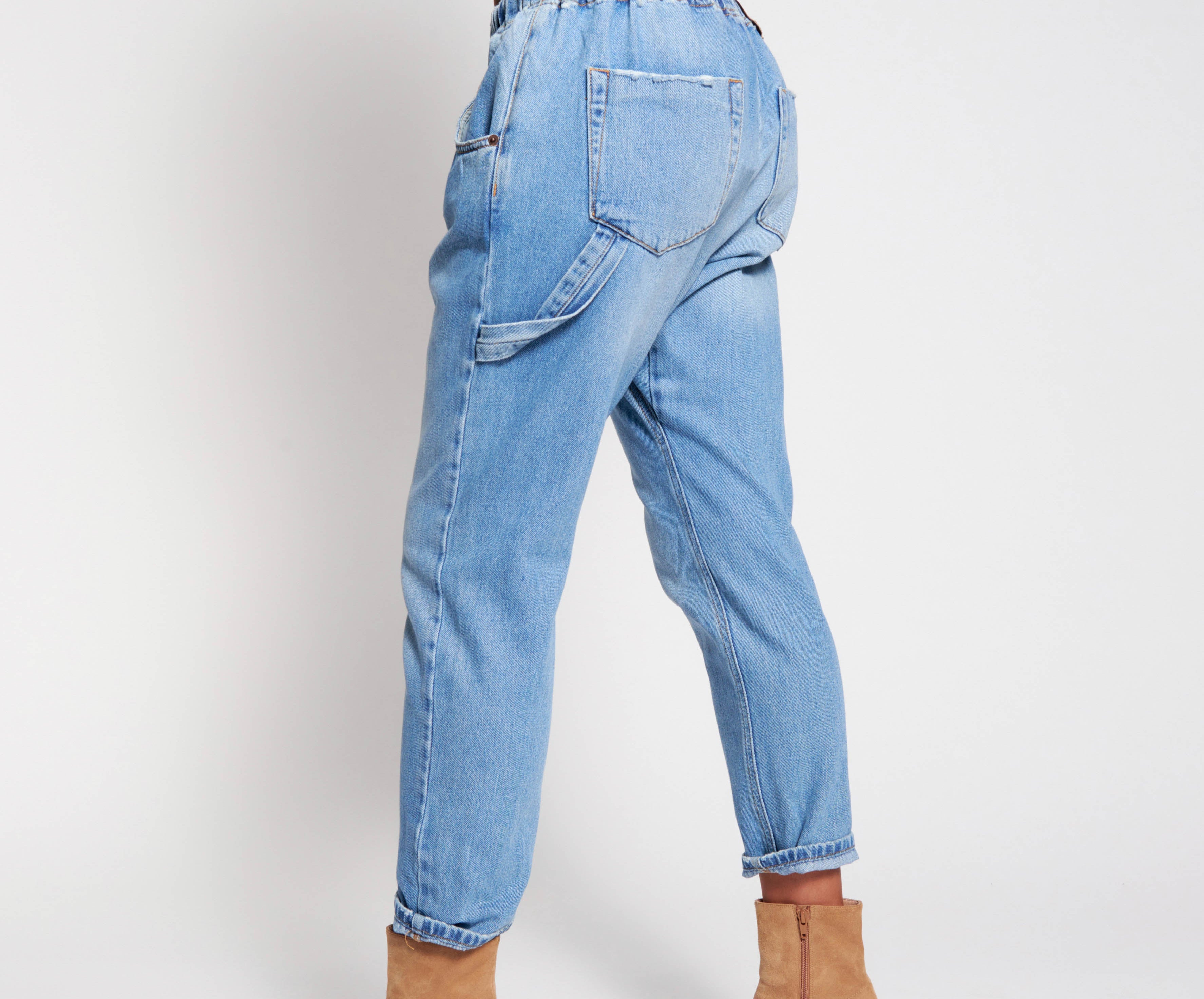 Workwear Shabbies Drawstring Boyfriend Jeans - Pacifica