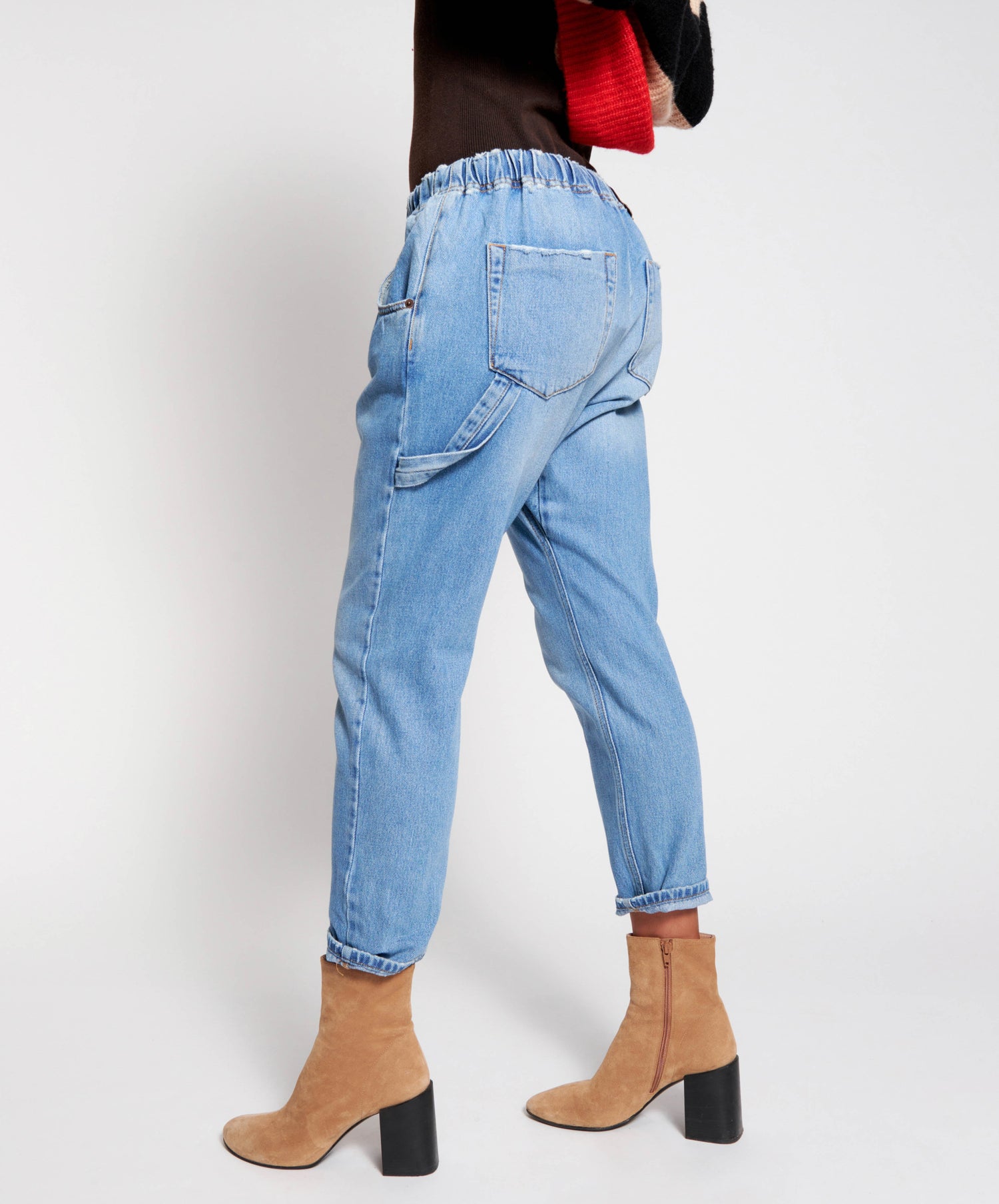 Products Workwear Shabbies Drawstring Boyfriend Jeans - Pacifica