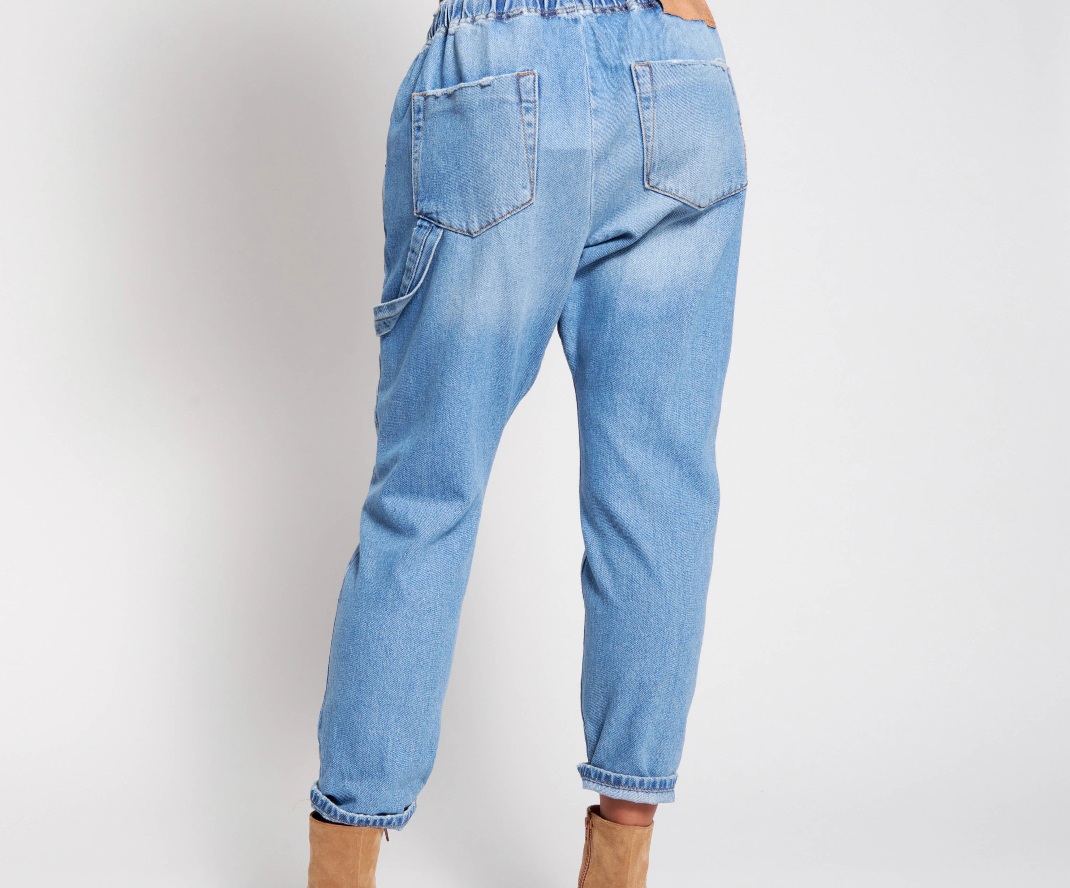 Workwear Shabbies Drawstring Boyfriend Jeans - Pacifica