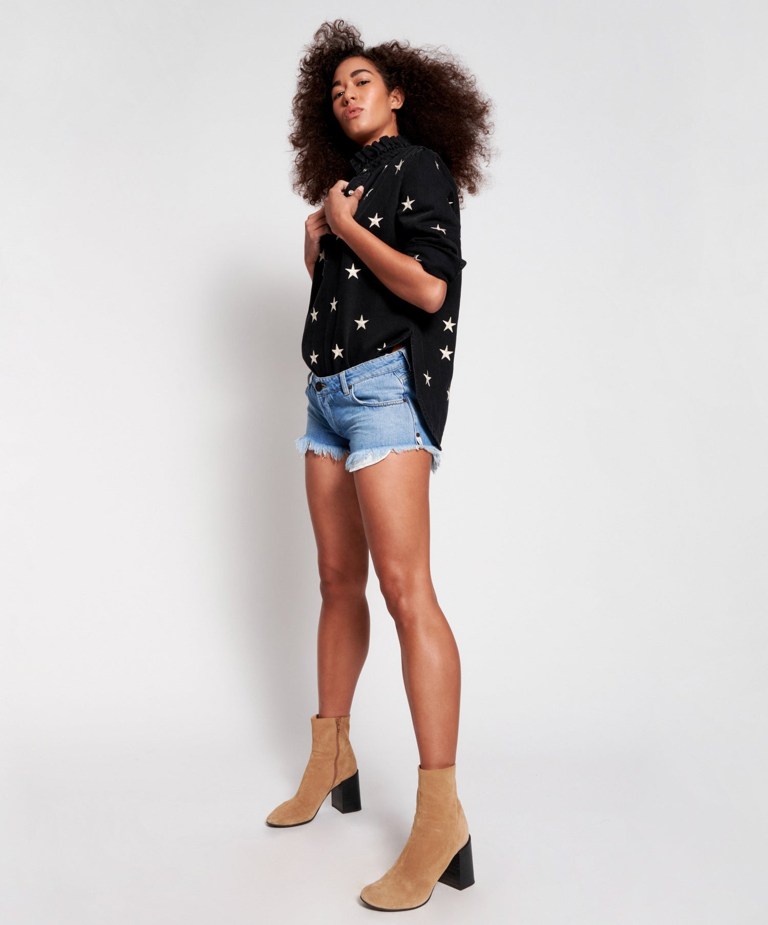 Products PACIFICA DUKES LOW WAIST MINI DENIM SHORT