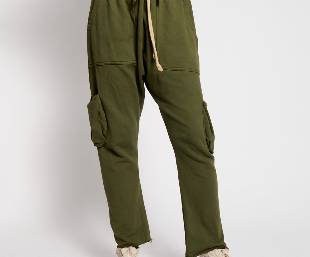 Goldie Army Sweat Pants - Khaki