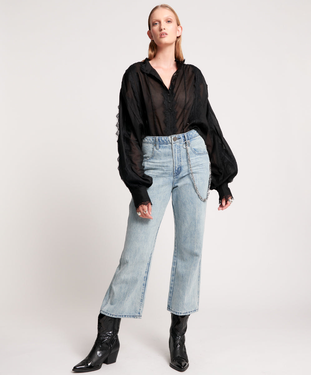 60% Off Sale Nomad Mid Waist Vintage Fit Denim Jeans - Salty Dog