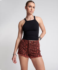 Freebirds Ii High Waist Stretch Skinny Denim Jeans - Bronze Leo