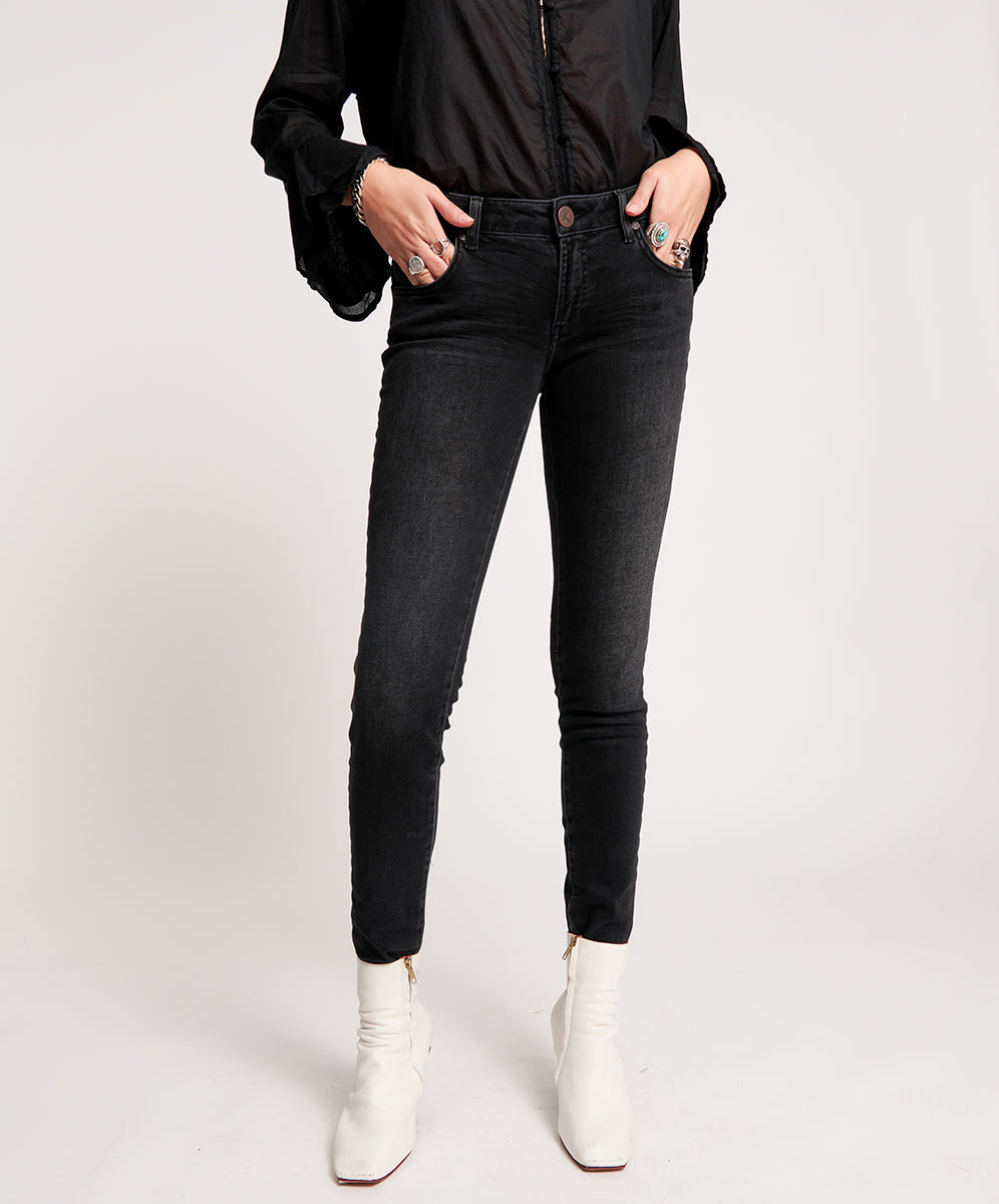 Products Freebirds Ii Low Waist Stretch Skinny Denim Jeans - Sonic Black