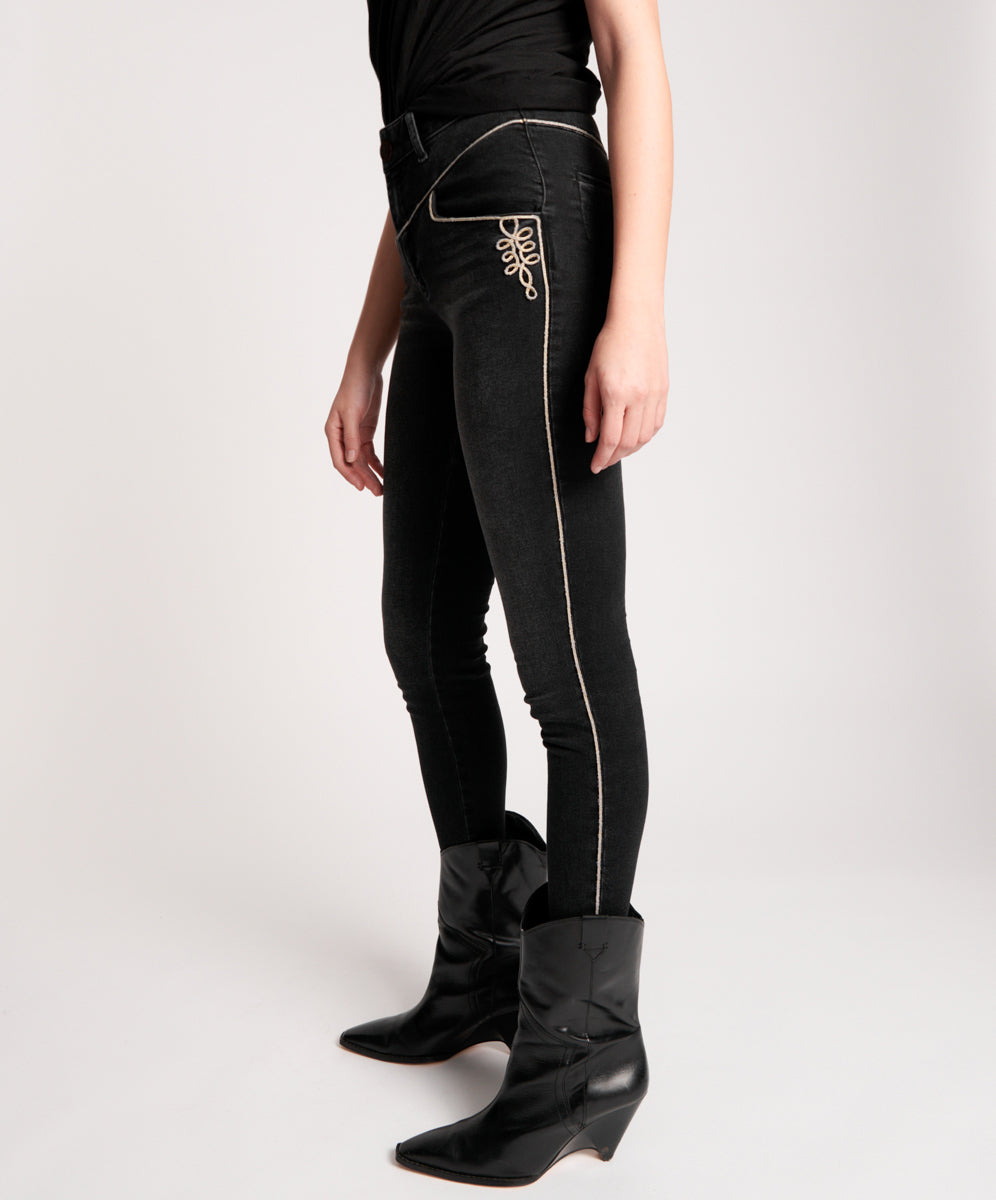 Products Preachers High Waist Skinny Stretch Denim Jeans - Sonic Black