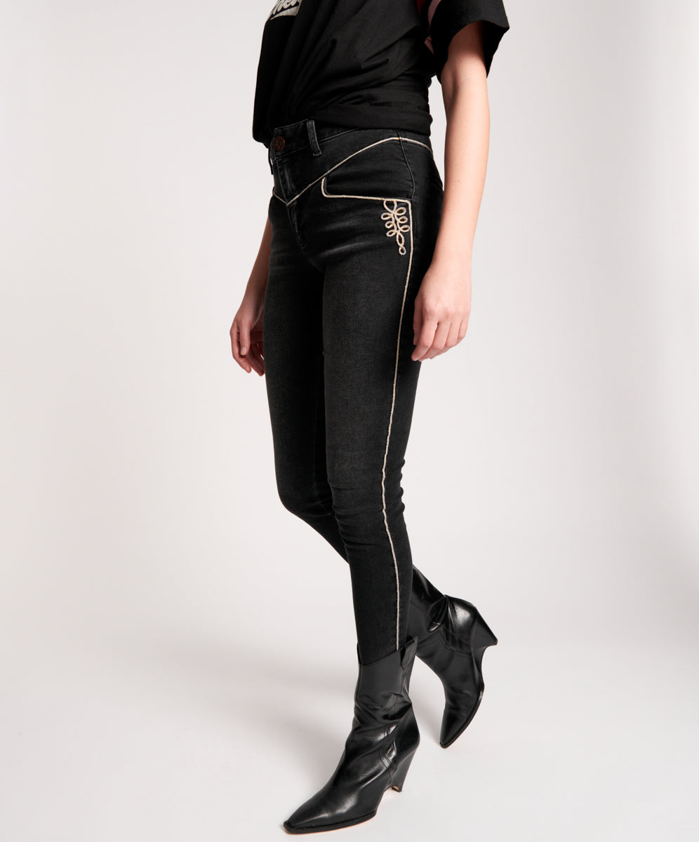 Products Preachers High Waist Skinny Stretch Denim Jeans - Sonic Black