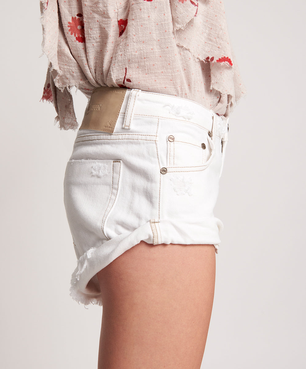 Bandits Low Waist Denim Shorts - Archived White Beauty