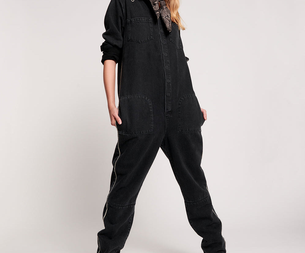 WORN BLACK ROYALE PARADISE UTILITY JUMPSUIT