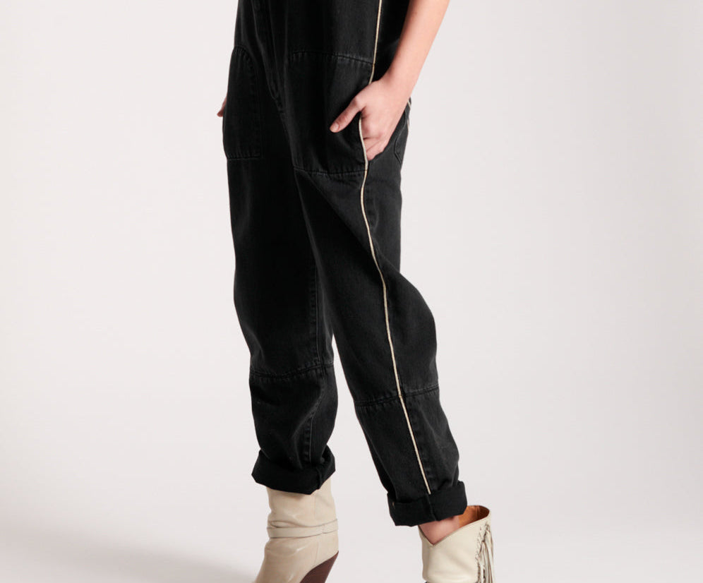 WORN BLACK ROYALE PARADISE UTILITY JUMPSUIT