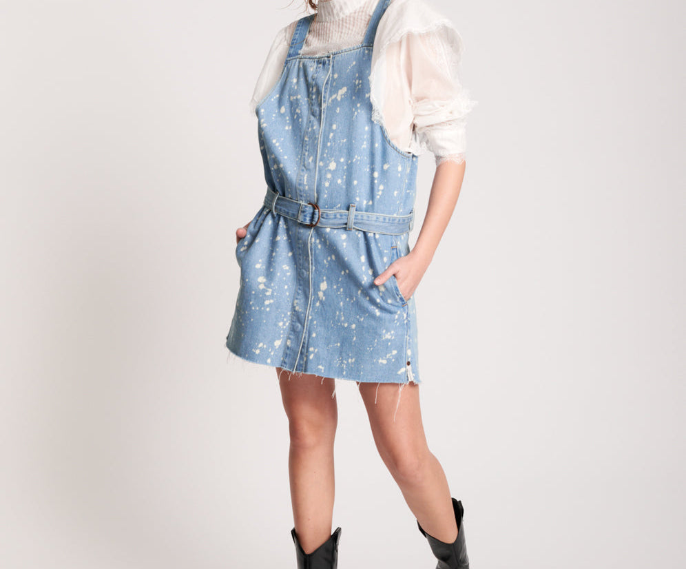Denim Mini Pini Dress - Royal Salt