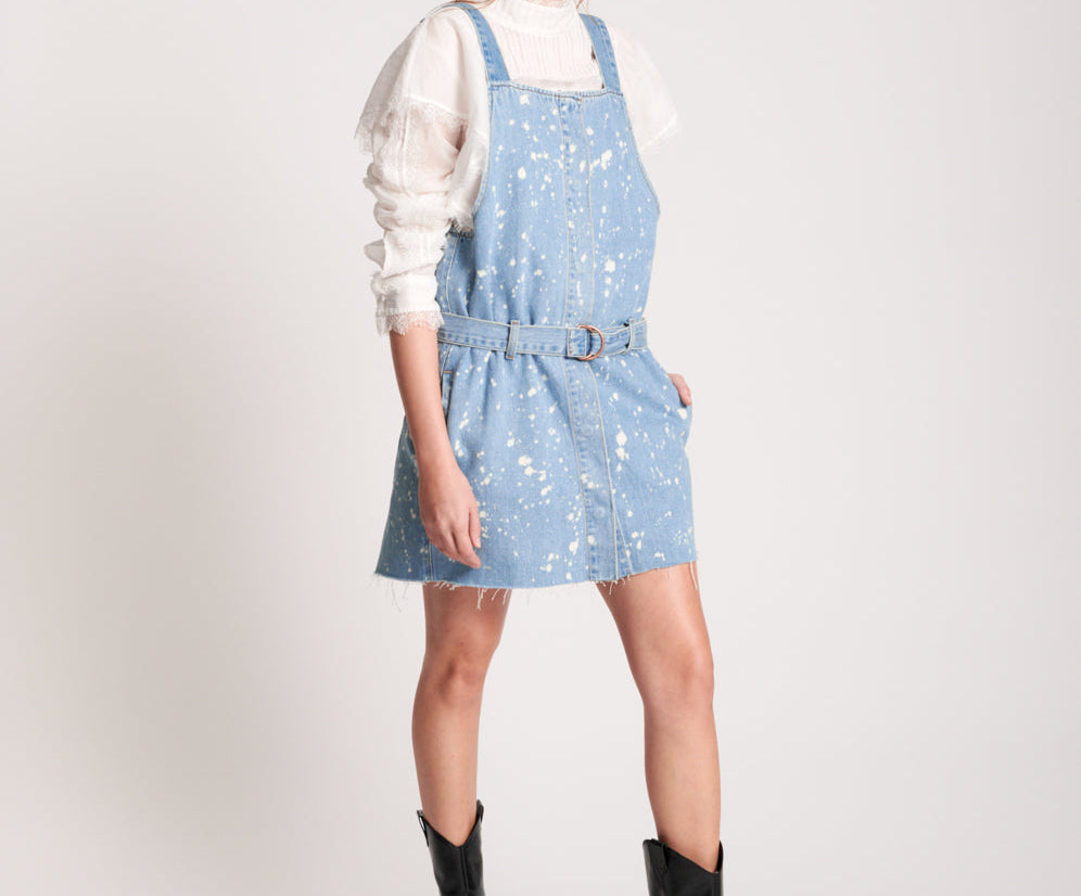 Denim Mini Pini Dress - Royal Salt