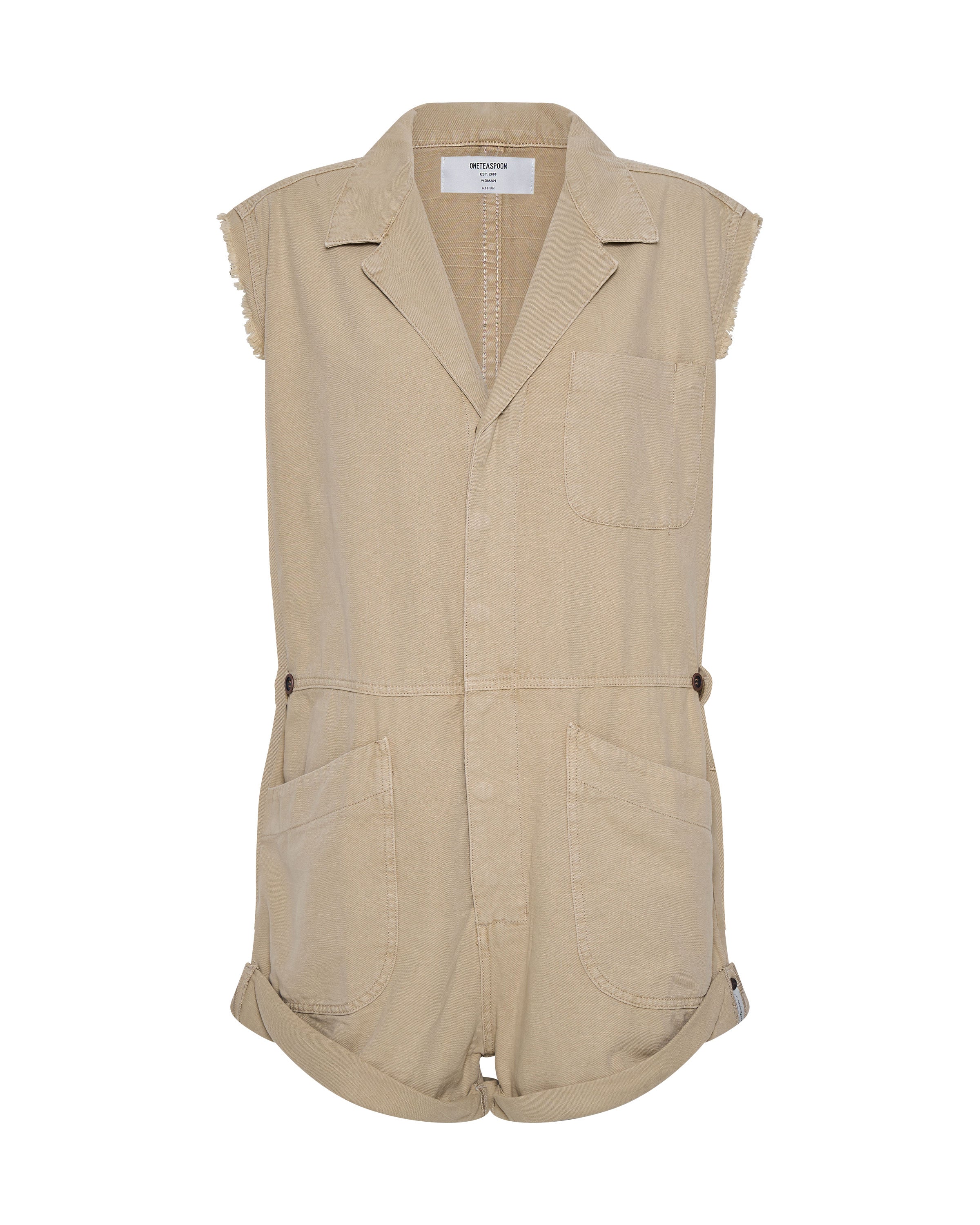 Safari Bandit Overalls - Stone | One Teaspoon USA