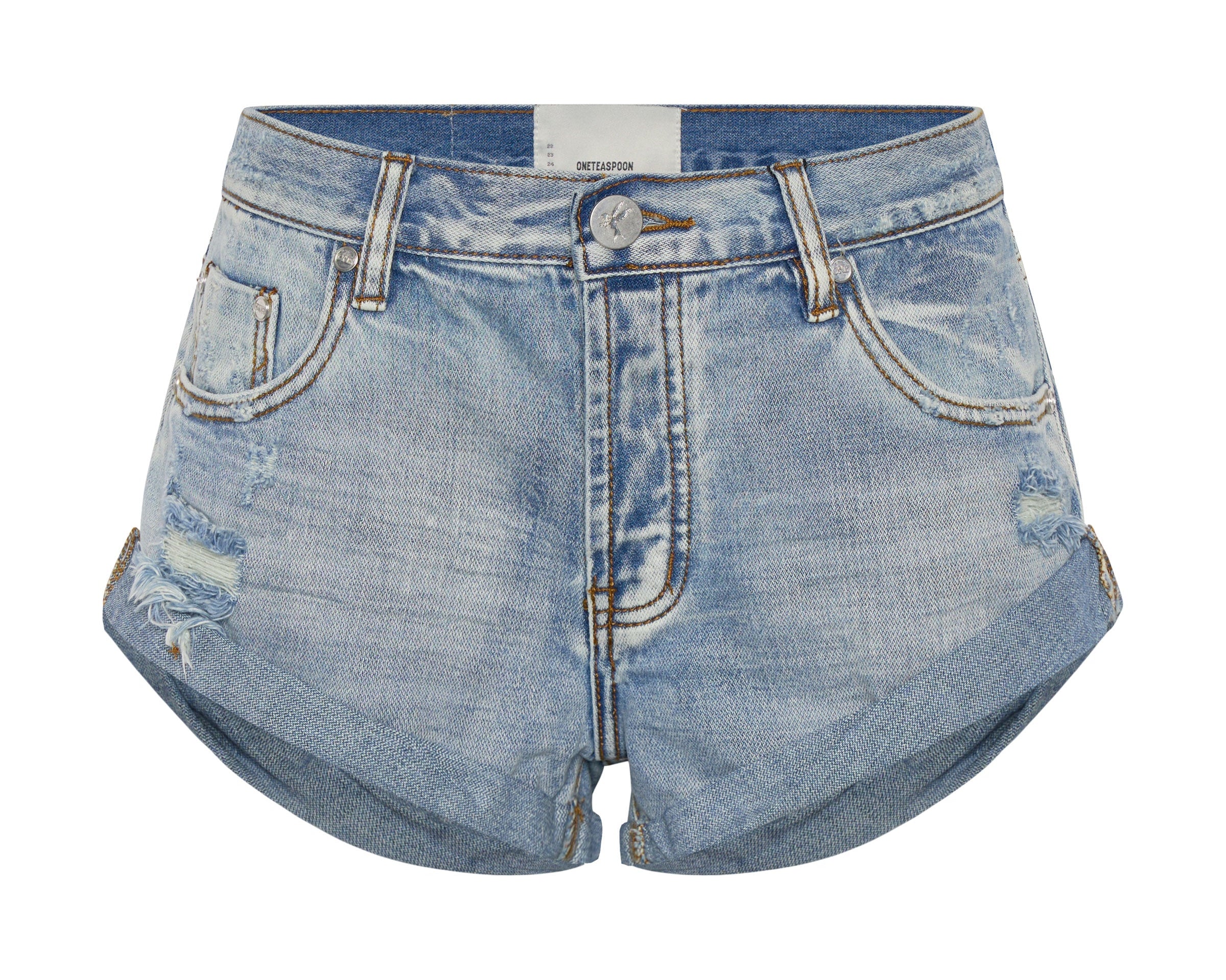 Bandits Low Waist Denim Shorts Hendrixe Blue One Teaspoon USA