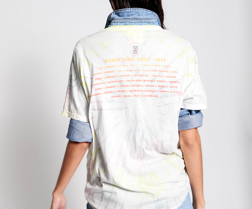 Starship Tye Dye Boyfriend Tee - White