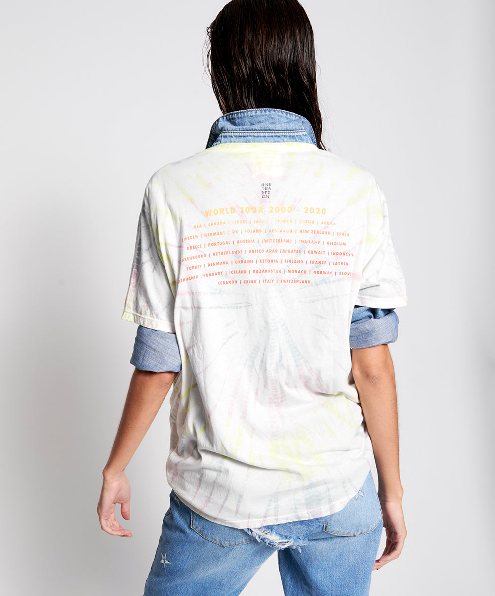 Starship Tye Dye Boyfriend Tee - White