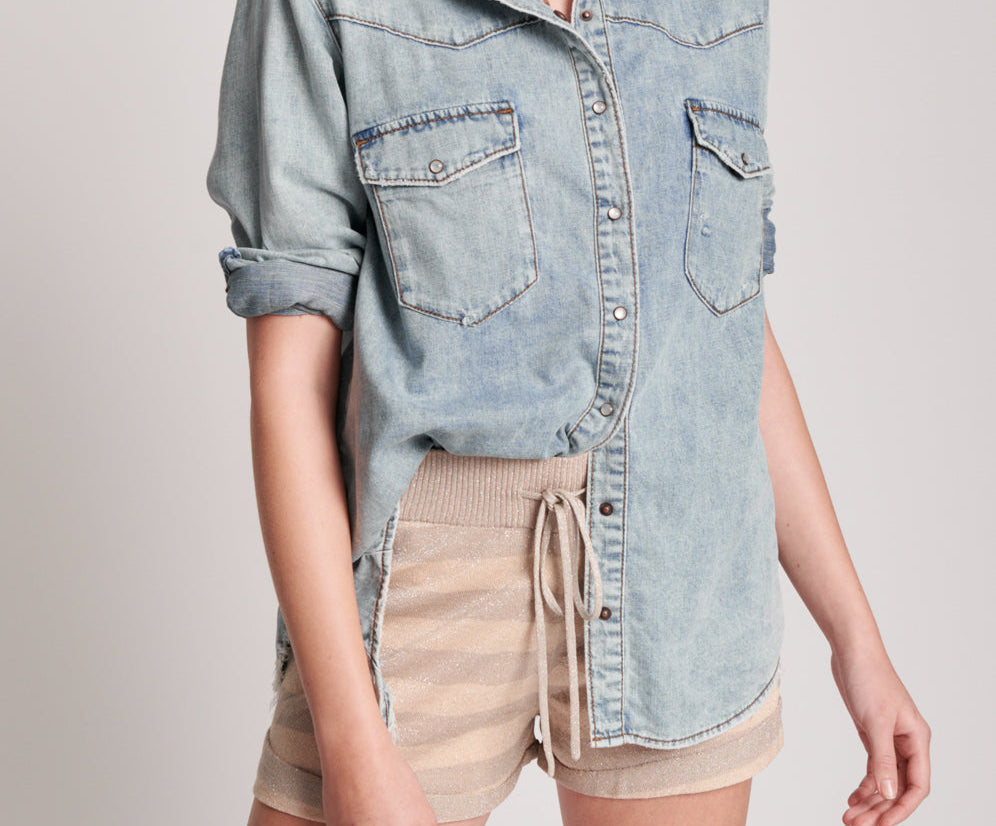 New Mexico Knit Shorts - Silver