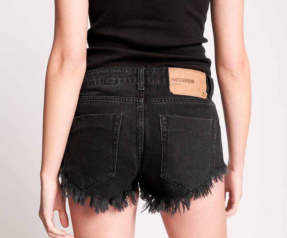 WORN BLACK BONTIAS LOW WAIST SHORT