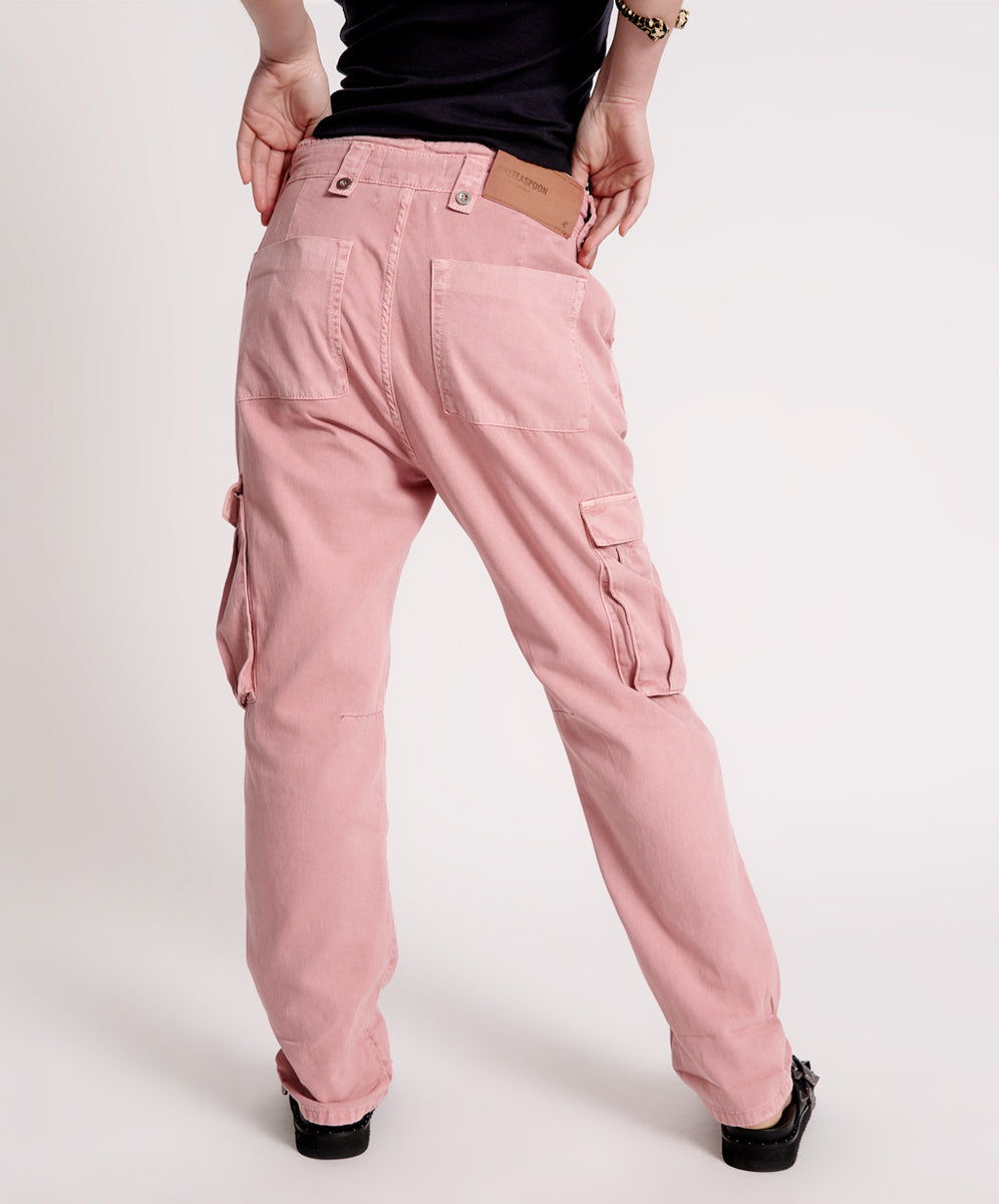 Sale Safari High Waist Relaxed Tapered Denim Jeans - Dirty Pink