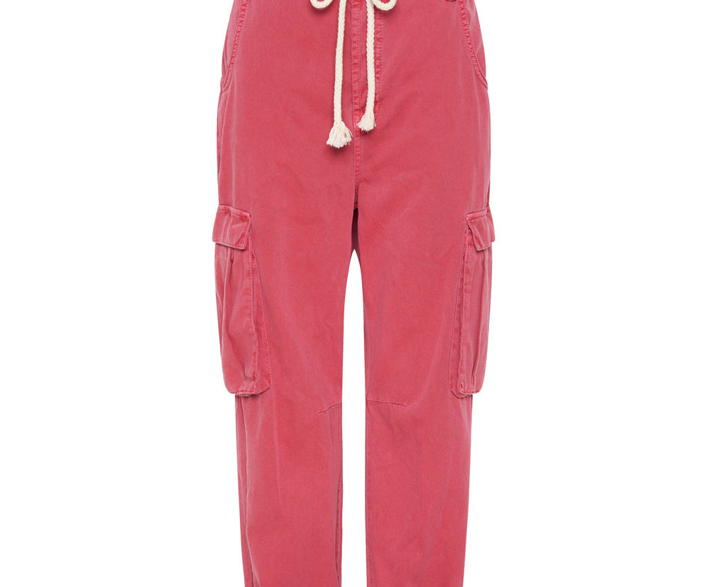 Safari High Waist Relaxed Tapered Denim Jeans - Red Envy