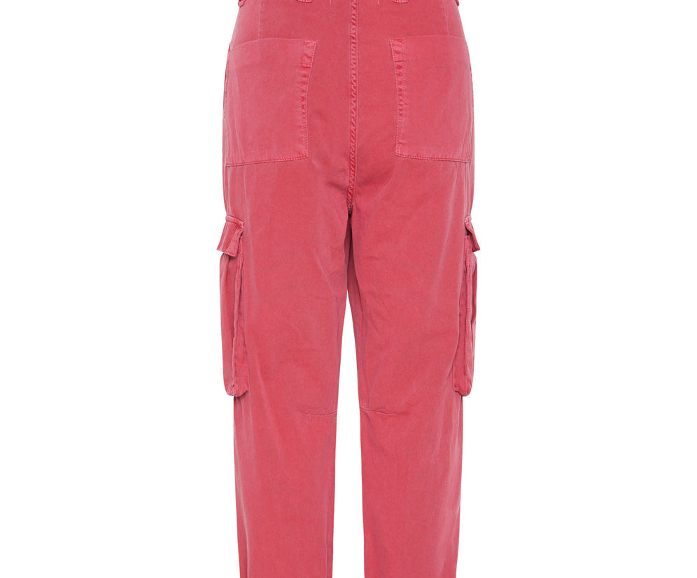 Safari High Waist Relaxed Tapered Denim Jeans - Red Envy