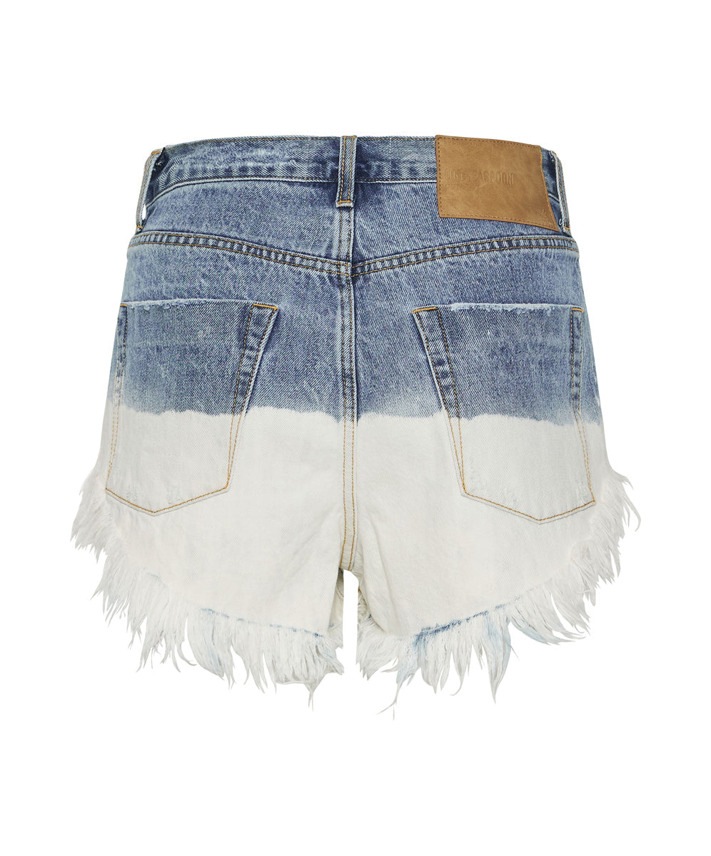 【ワンティースプーン】Outlaws ローウエスト・デニムショーツ Outlaws Low Waist Mid Length Denim Shorts - Hollywood | One