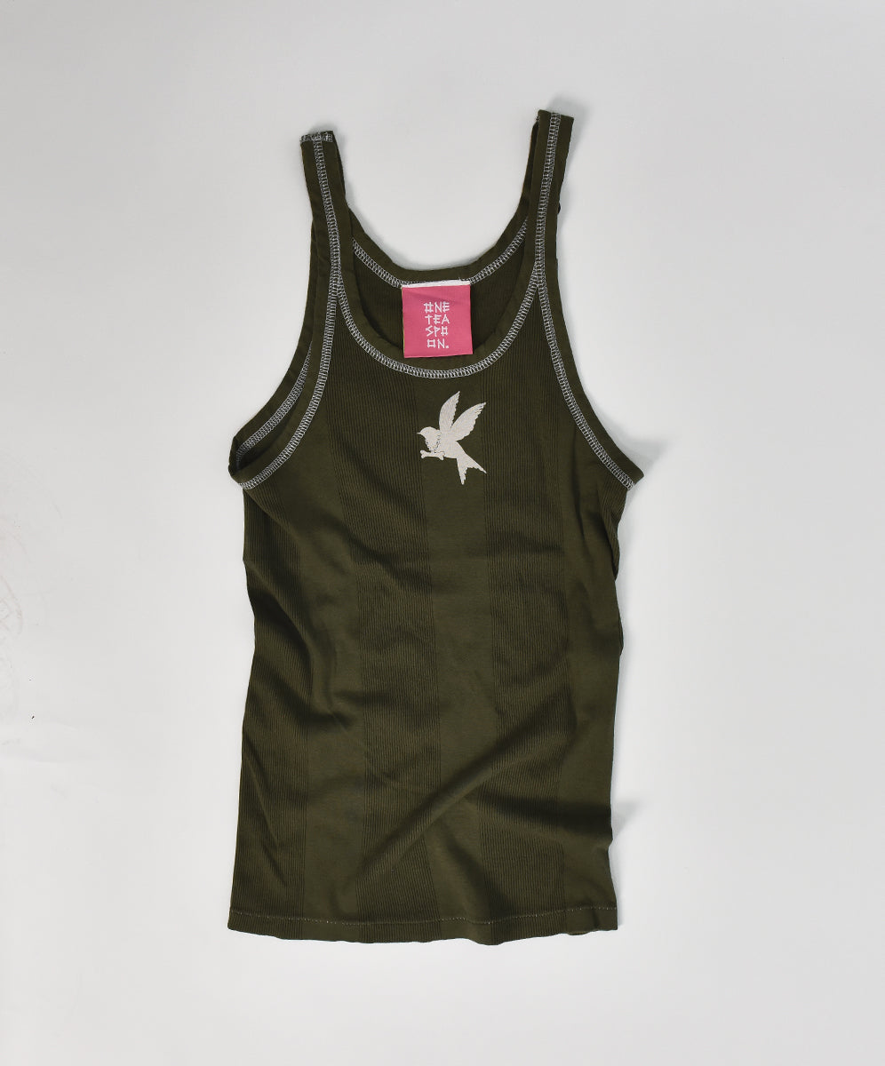 Products WORN KHAKI BOWER BIRD SINGLET