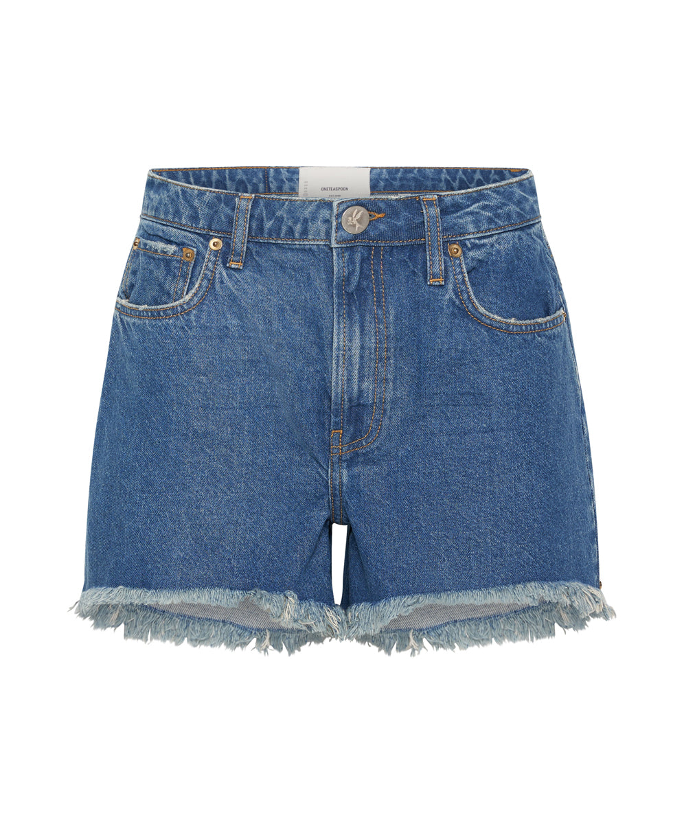 Products Legends High Waist Mom Fit Denim Shorts - Riviera