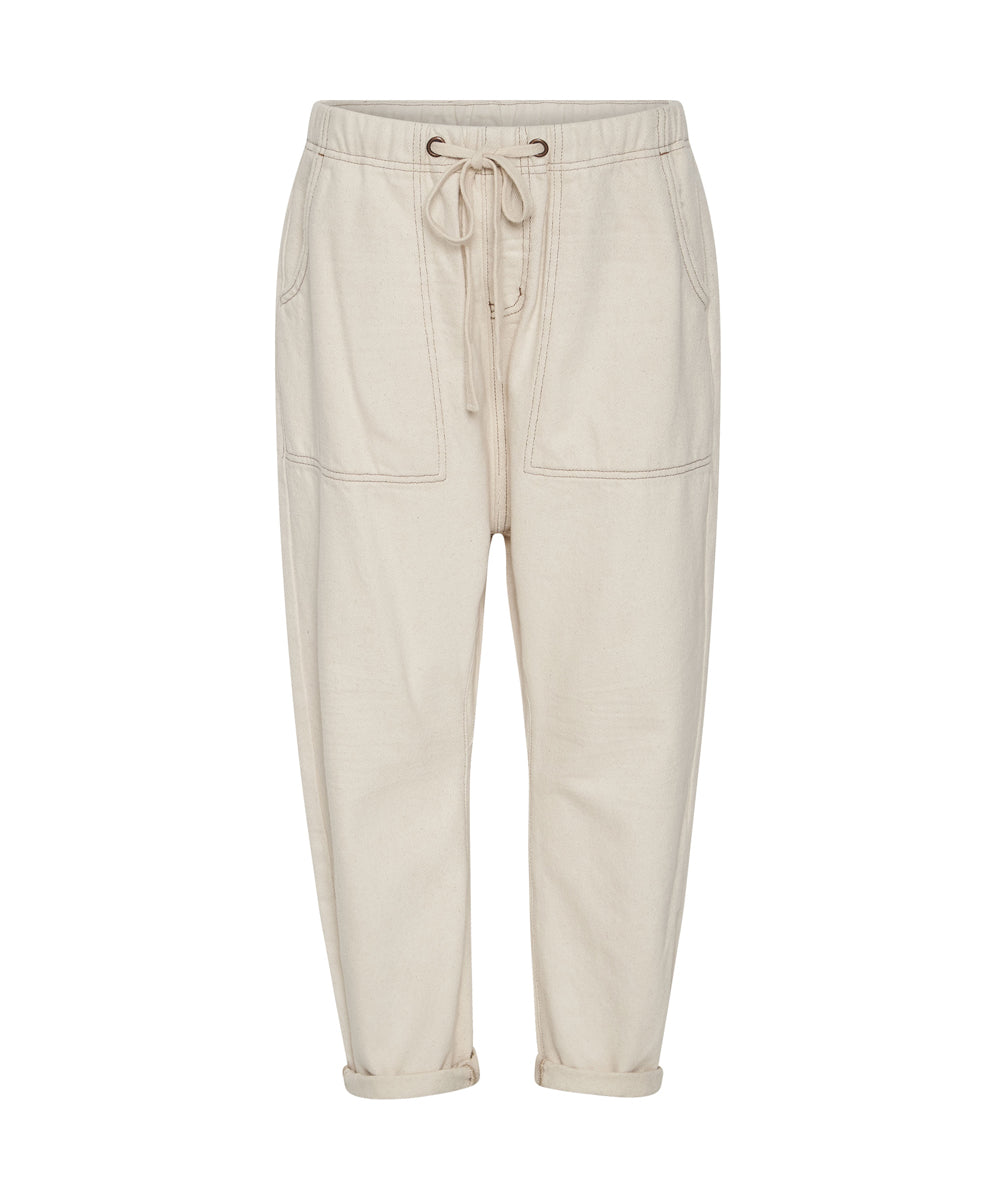 Shabby Kingpin Boyfriend Denim Jeans - Natural White