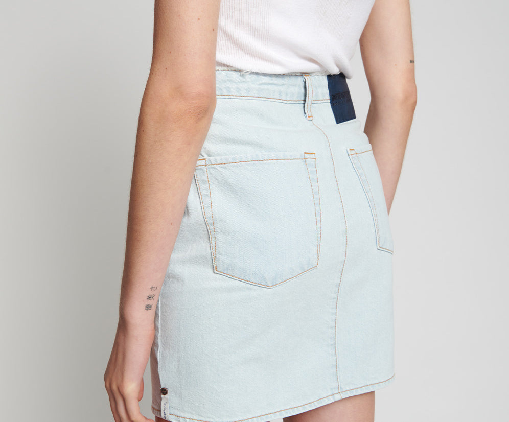 BEL AIR BLUE SOCIETY WRAP MINI SKIRT