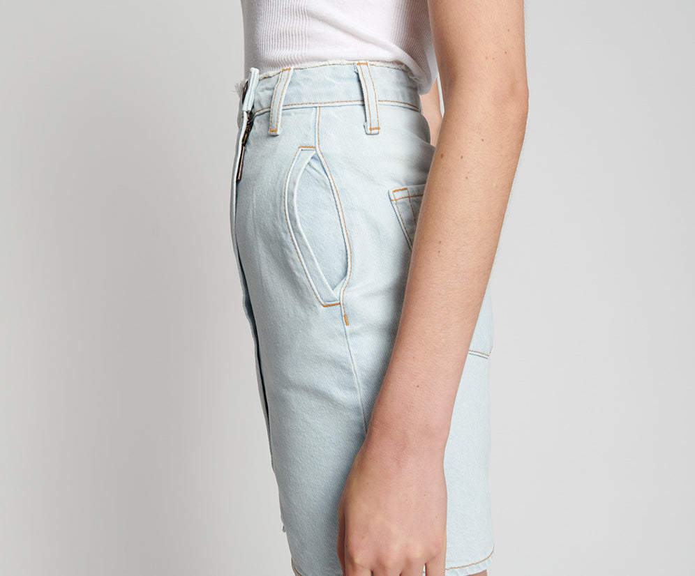 BEL AIR BLUE SOCIETY WRAP MINI SKIRT