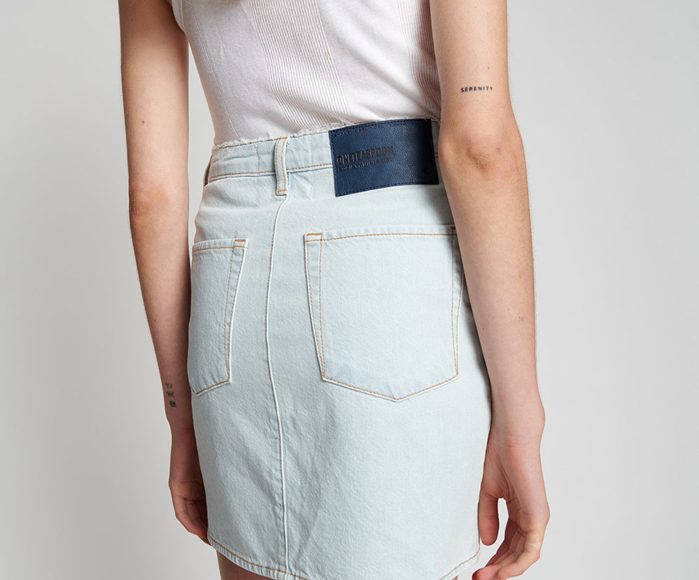 BEL AIR BLUE SOCIETY WRAP MINI SKIRT