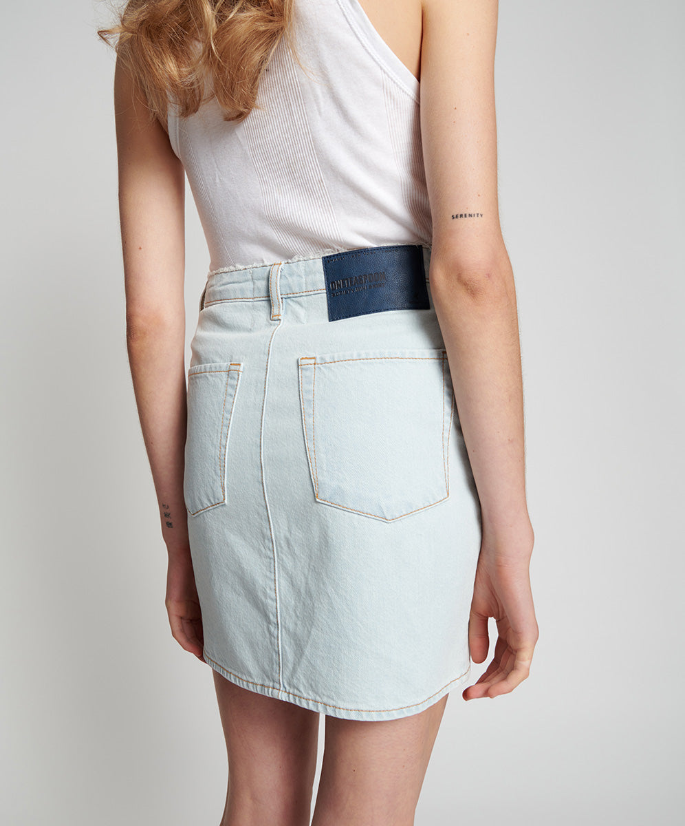 BEL AIR BLUE SOCIETY WRAP MINI SKIRT