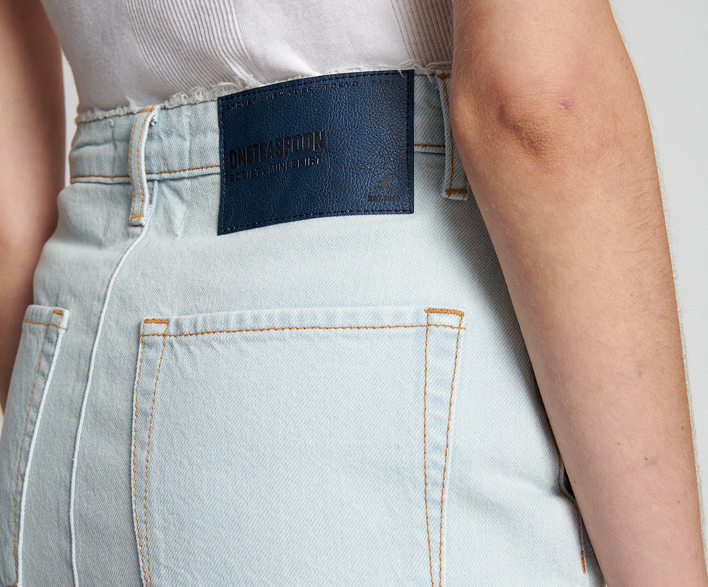 BEL AIR BLUE SOCIETY WRAP MINI SKIRT