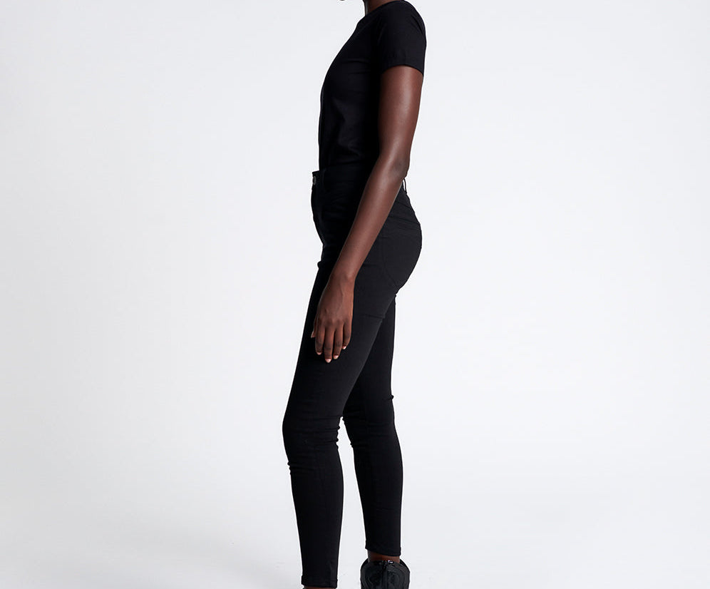 Preachers High Waist Skinny Stretch Denim Jeans - Jett Black