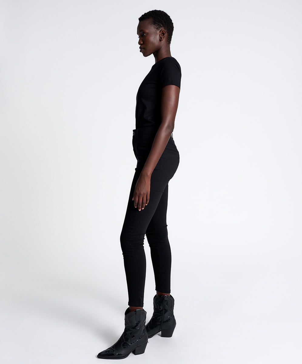 Sale Preachers High Waist Skinny Stretch Denim Jeans - Jett Black