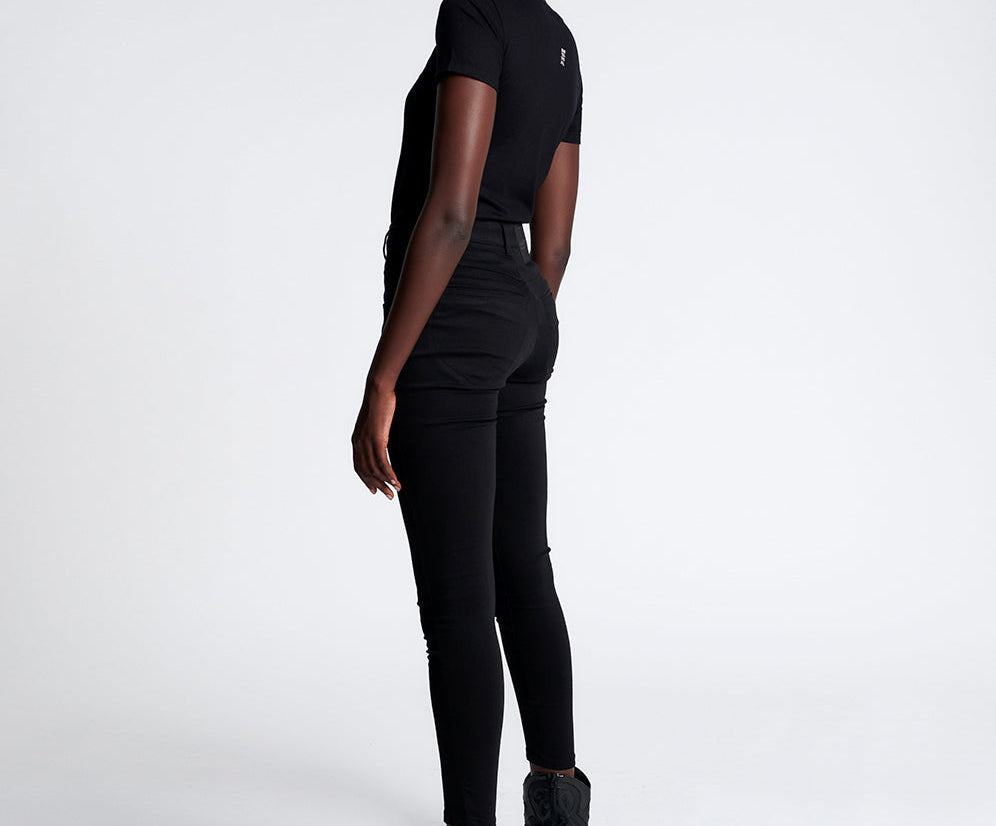 Preachers High Waist Skinny Stretch Denim Jeans - Jett Black