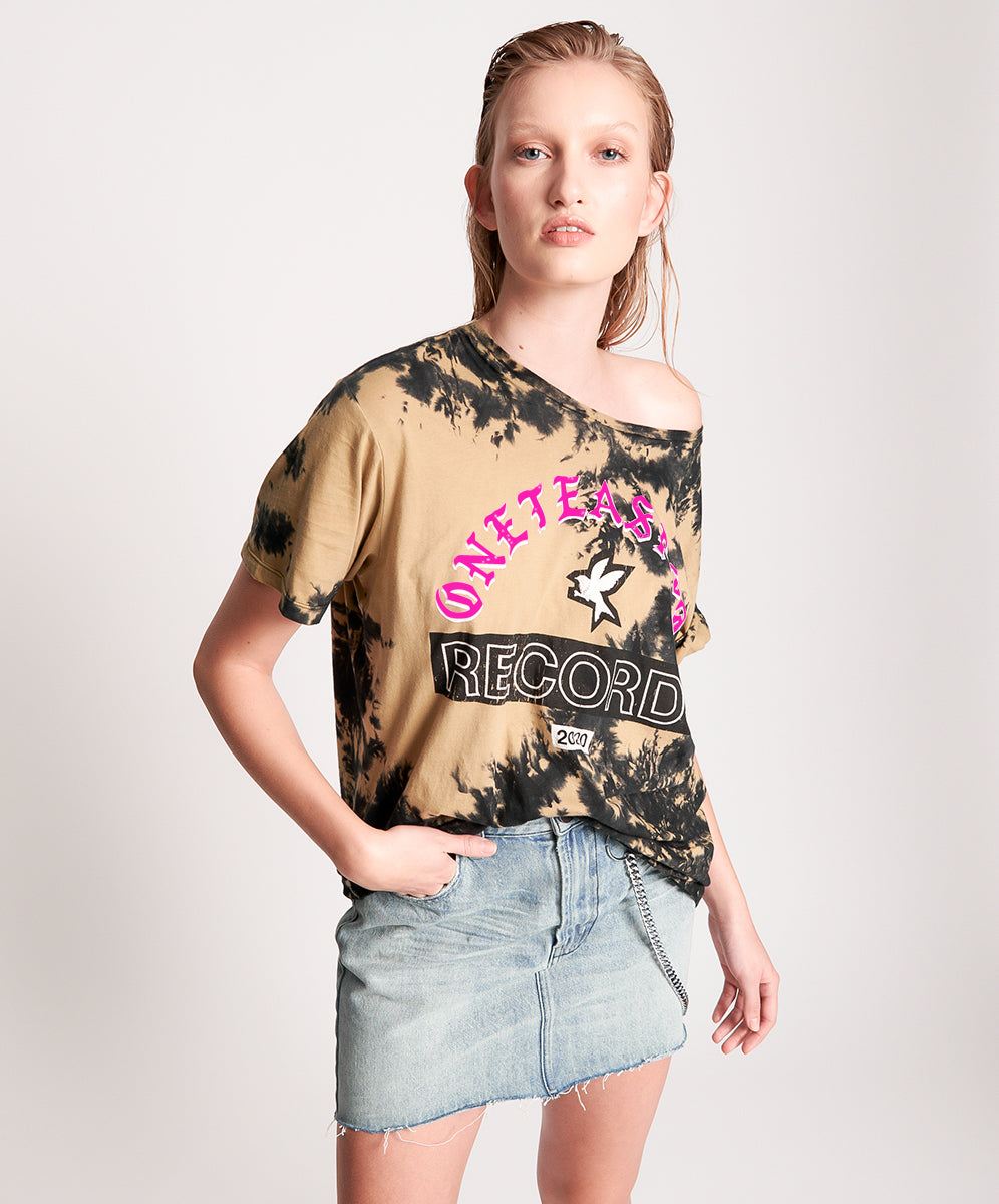 Products OT RECORDS TIE DYED BOYFRIEND TEE