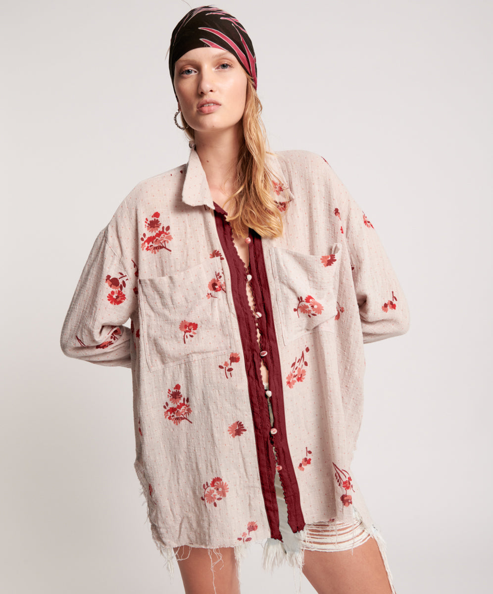 Products WESTERN ROSE LONGLINE SHIRT