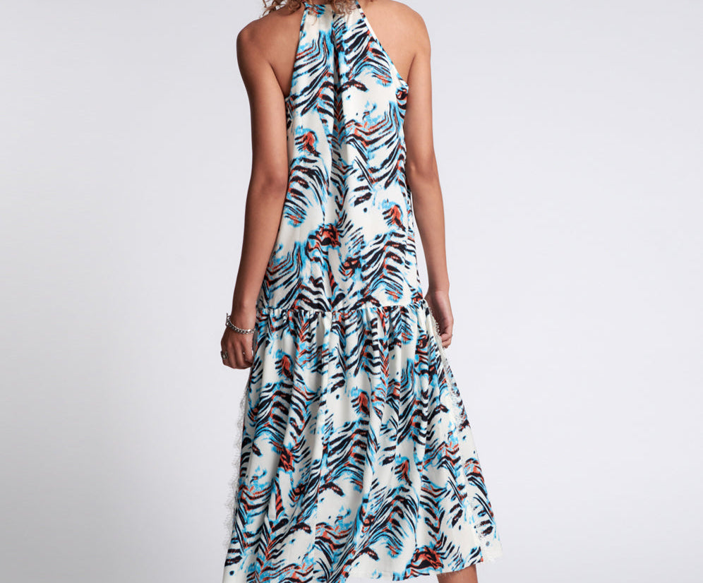 CHROMATIC LONG SPLIT DRESS