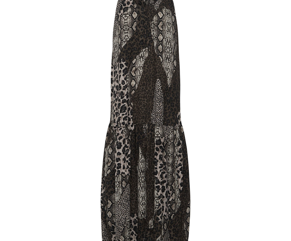 NIGHT ANIMALS LONG SPLIT DRESS